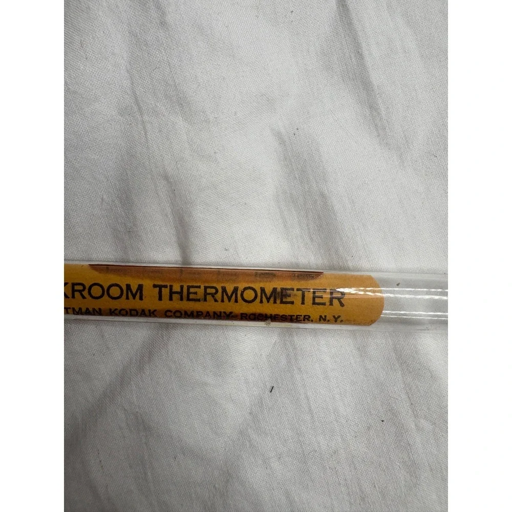 Vintage Kodak Darkroom Thermometer Glass Tube Eastman Rochester NY